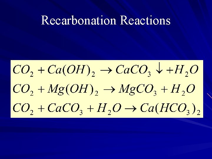 Recarbonation Reactions 