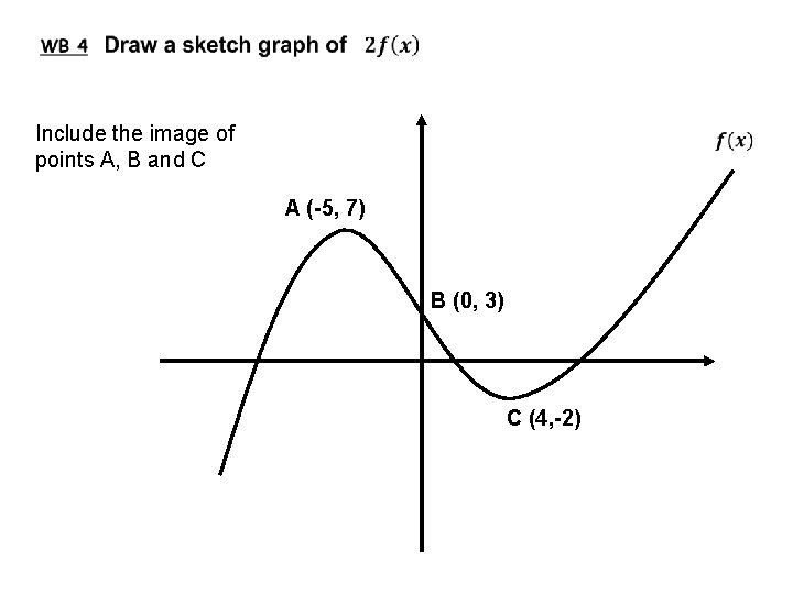 Include the image of points A, B and C A (-5, 7) B (0,