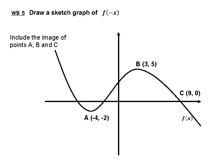 Include the image of points A, B and C B (3, 5) C (9,