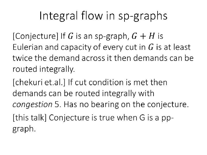 Integral flow in sp-graphs • 
