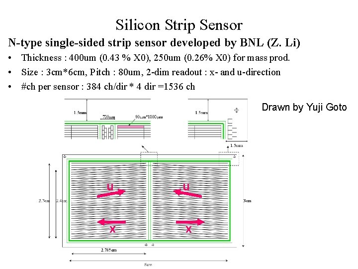 Silicon Strip Sensor N-type single-sided strip sensor developed by BNL (Z. Li) • Thickness