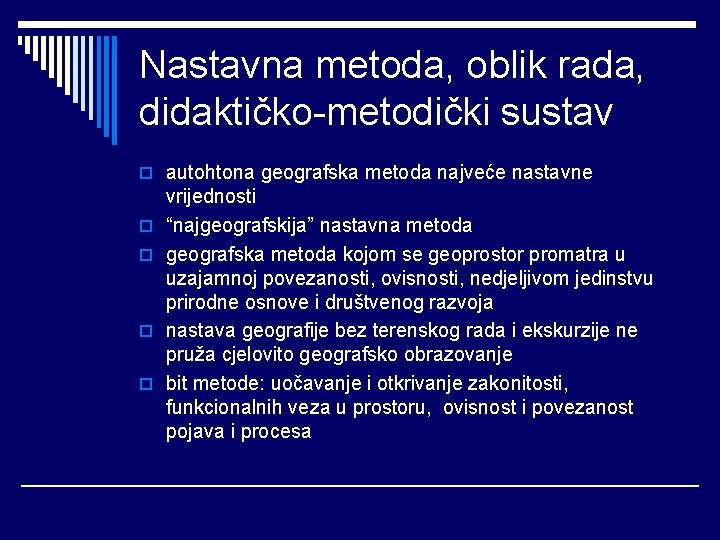 Terenski rad i ekskurzije u nastavi geografije Nastavna