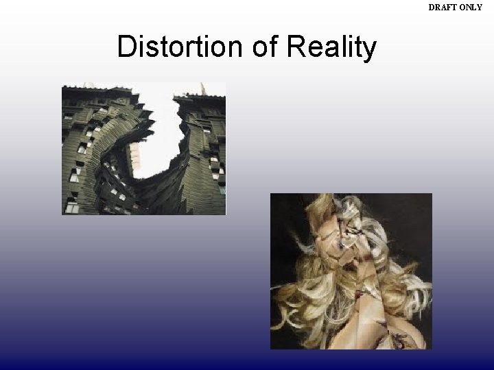 DRAFT ONLY Distortion of Reality 