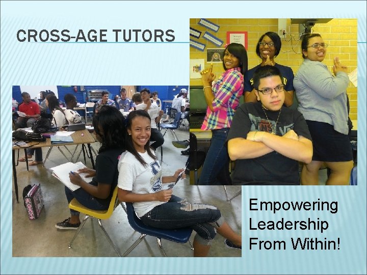 CROSS-AGE TUTORS Empowering Leadership From Within! 