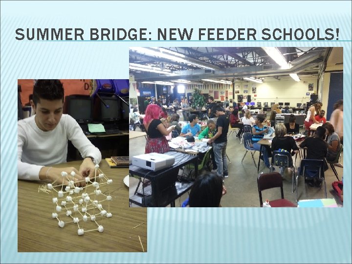 SUMMER BRIDGE: NEW FEEDER SCHOOLS! 