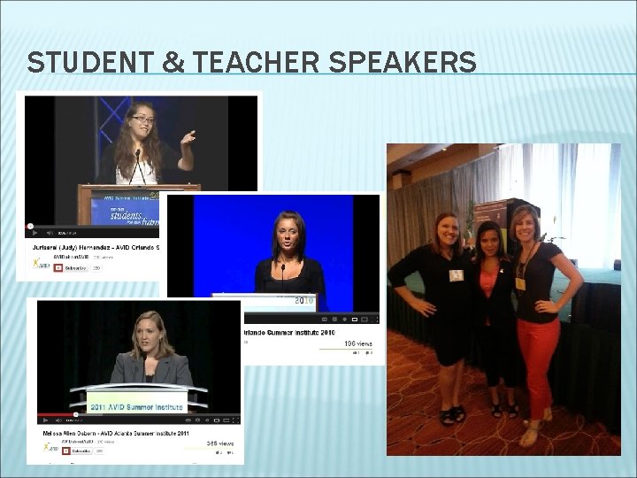 STUDENT & TEACHER SPEAKERS 