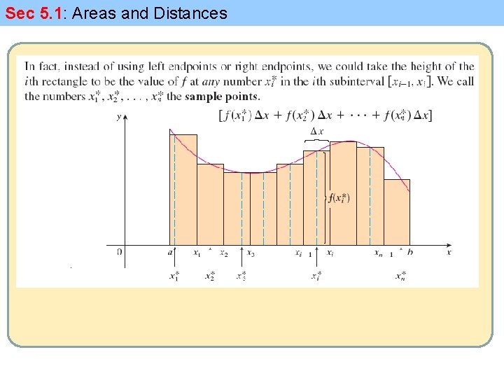 Sec 5. 1: Areas and Distances 