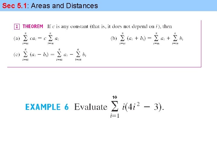Sec 5. 1: Areas and Distances 