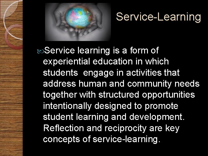 Foreword Service Learning The benefits of a life filled with service