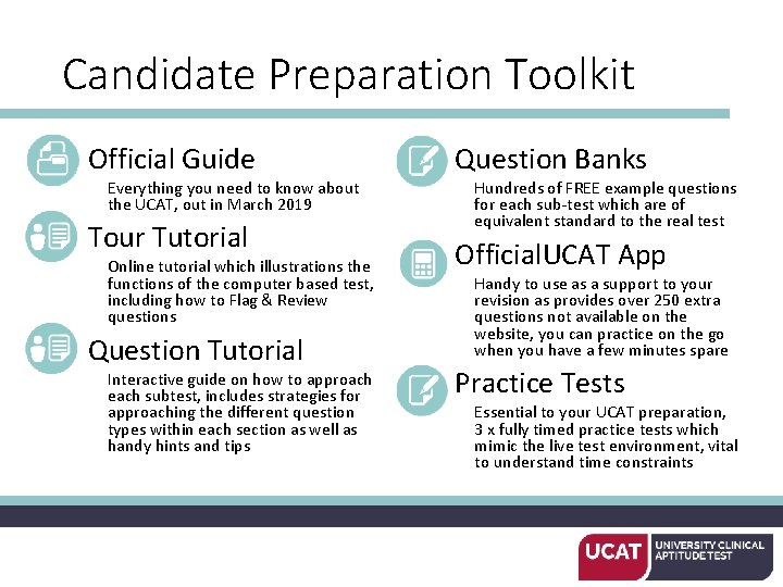 Candidate Preparation Toolkit • Official Guide Everything you need to know about the UCAT,