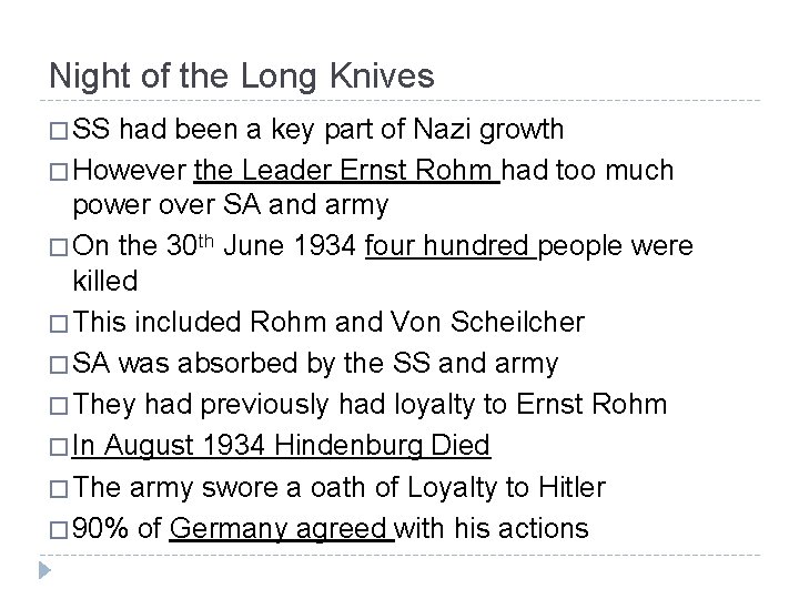 Night of the Long Knives � SS had been a key part of Nazi Night of the Long Knives � SS had been a key part of Nazi