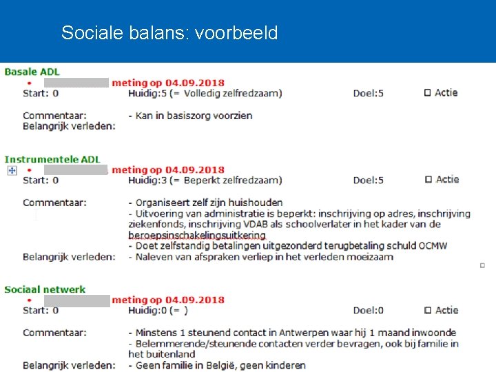 Sociale balans: voorbeeld Tonen sr online 