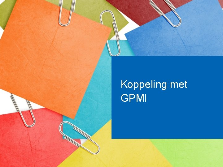 Koppeling met GPMI 