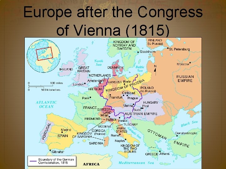 Europe after the Congress of Vienna (1815) 