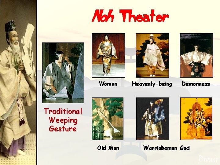 Noh Theater Woman Heavenly-being Demonness Traditional Weeping Gesture Old Man Warrior Demon God 