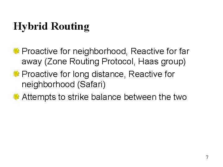 Introduction to Wireless AdHoc Networks Routing 1 Outline