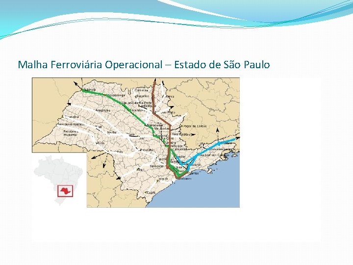 Malha Ferroviária Operacional – Estado de São Paulo 