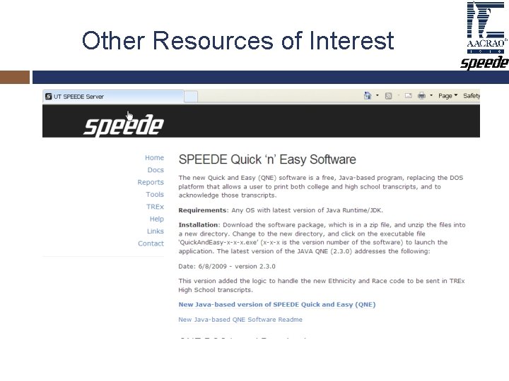 Other Resources of Interest Other Resources of Interest