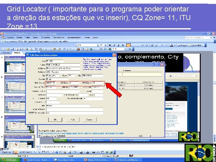 Grid Locator ( importante para o programa poder orientar a direção das estações que