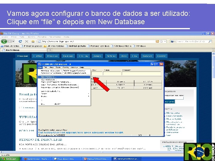 Vamos agora configurar o banco de dados a ser utilizado: Clique em “file” e