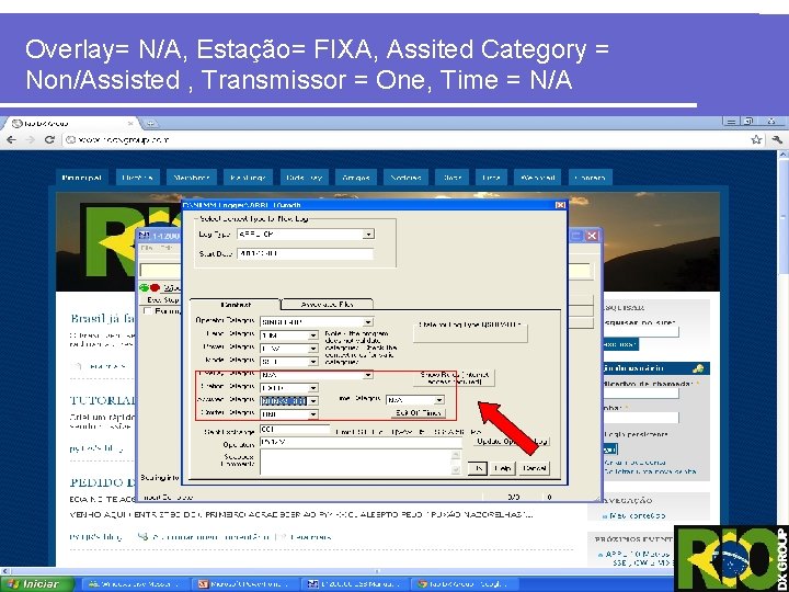 Overlay= N/A, Estação= FIXA, Assited Category = Non/Assisted , Transmissor = One, Time =