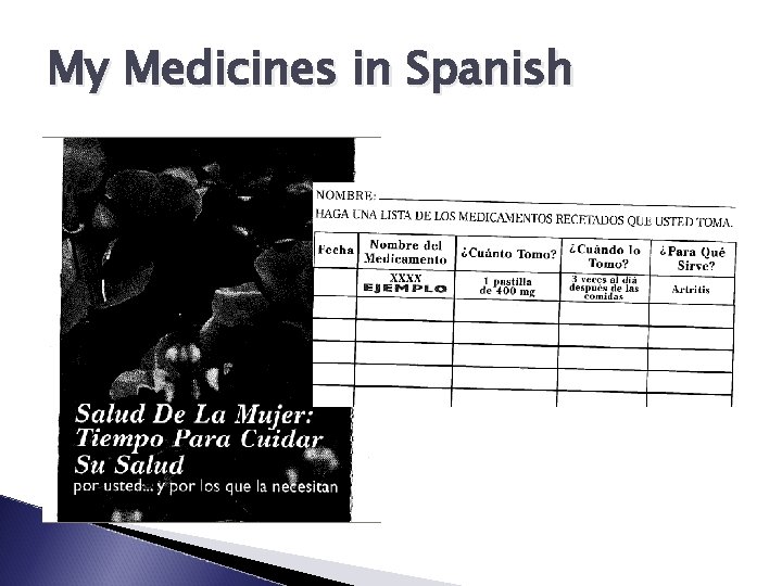 My Medicines in Spanish 