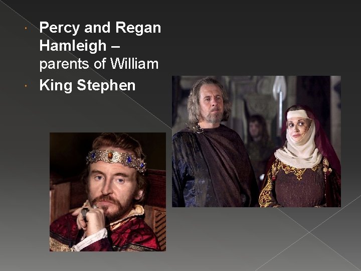 Percy and Regan Hamleigh – parents of William King Stephen 