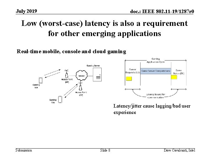 July 2019 doc. : IEEE 802. 11 -19/1287 r 0 Low (worst-case) latency is