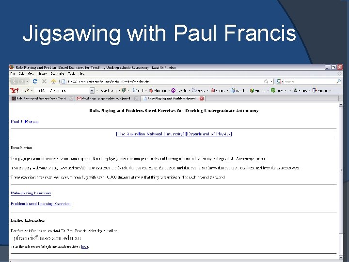 Jigsawing with Paul Francis 