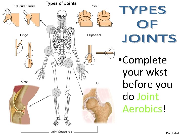  • Complete your wkst before you do Joint Aerobics! Per. 1 start 
