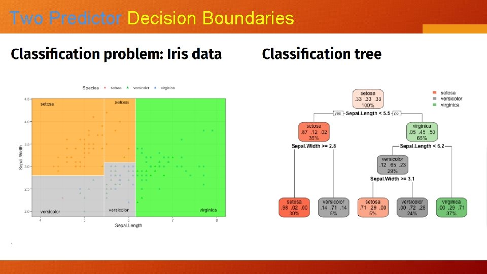 Two Predictor Decision Boundaries 