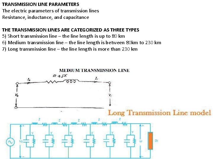 TRANSMISSION LINE PARAMETERS The electric parameters of transmission lines Resistance, inductance, and capacitance THE