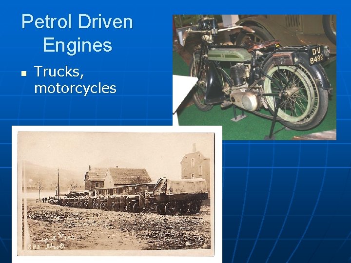 Petrol Driven Engines n Trucks, motorcycles 