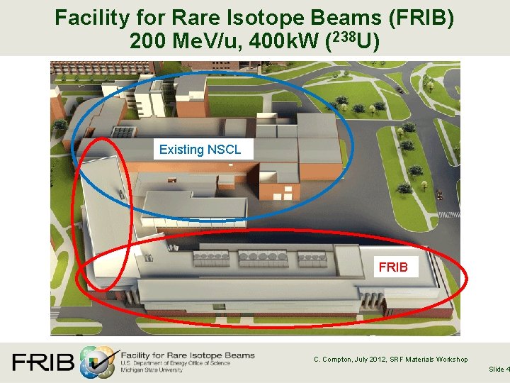 Facility for Rare Isotope Beams (FRIB) 200 Me. V/u, 400 k. W (238 U)