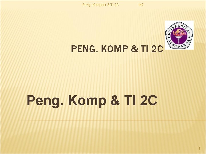 Peng. Kompuer & TI 2 C M 2 PENG. KOMP & TI 2 C