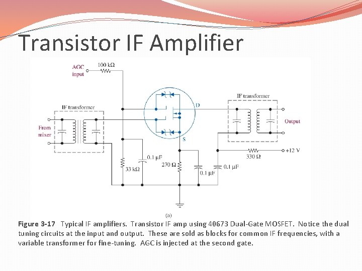 Transistor IF Amplifier Figure 3 -17 Typical IF amplifiers. Transistor IF amp using 40673