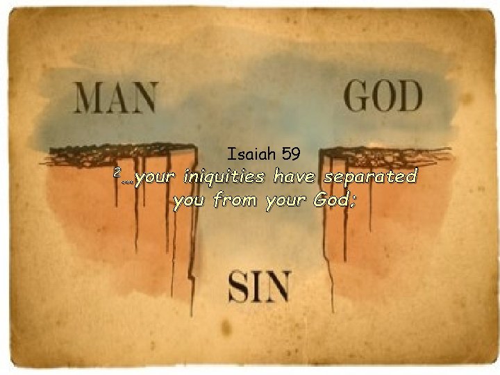 2…your Isaiah 59 iniquities have separated you from your God; 