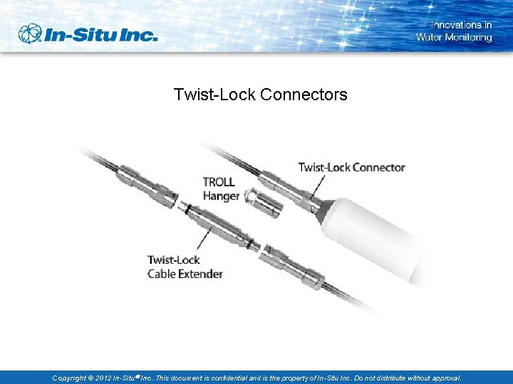 Twist-Lock Connectors Copyright © 2012 In-Situ Inc. This document is confidential and is the