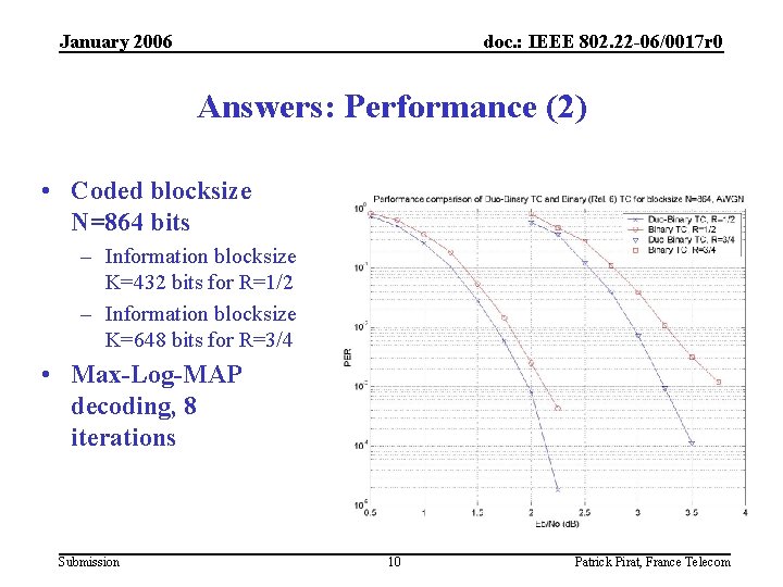 January 2006 doc. : IEEE 802. 22 -06/0017 r 0 Answers: Performance (2) •