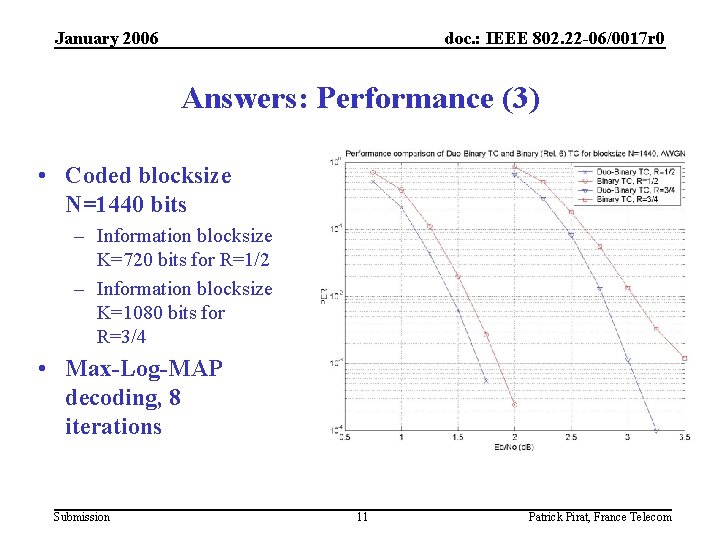 January 2006 doc. : IEEE 802. 22 -06/0017 r 0 Answers: Performance (3) •