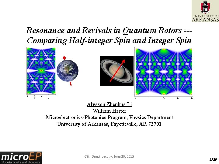 Resonance and Revivals in Quantum Rotors --Comparing Half-integer Spin and Integer Spin Alvason Zhenhua