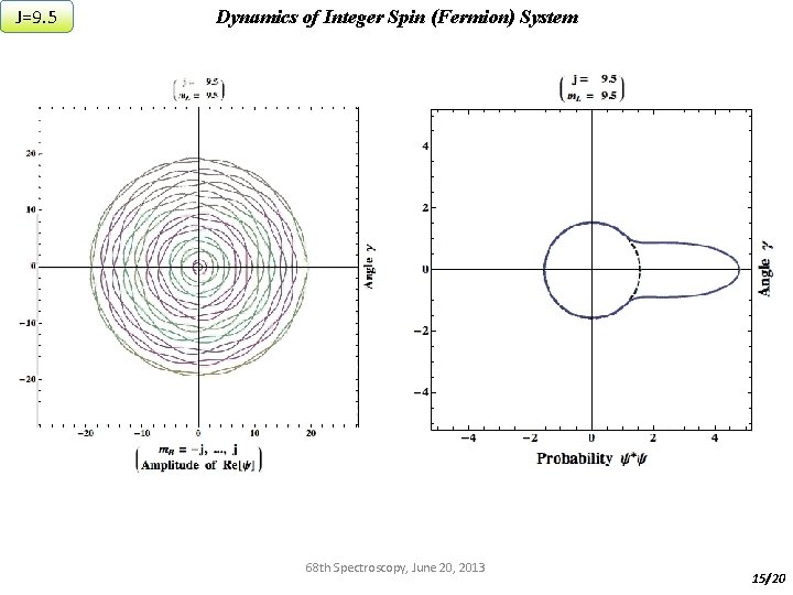 J=9. 5 Dynamics of Integer Spin (Fermion) System 68 th Spectroscopy, June 20, 2013