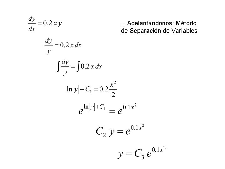 …Adelantándonos: Método de Separación de Variables 