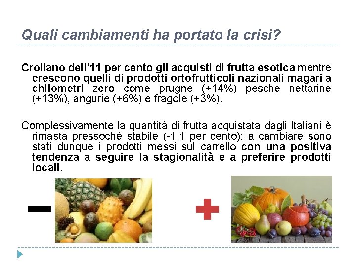 Quali cambiamenti ha portato la crisi? Crollano dell’ 11 per cento gli acquisti di