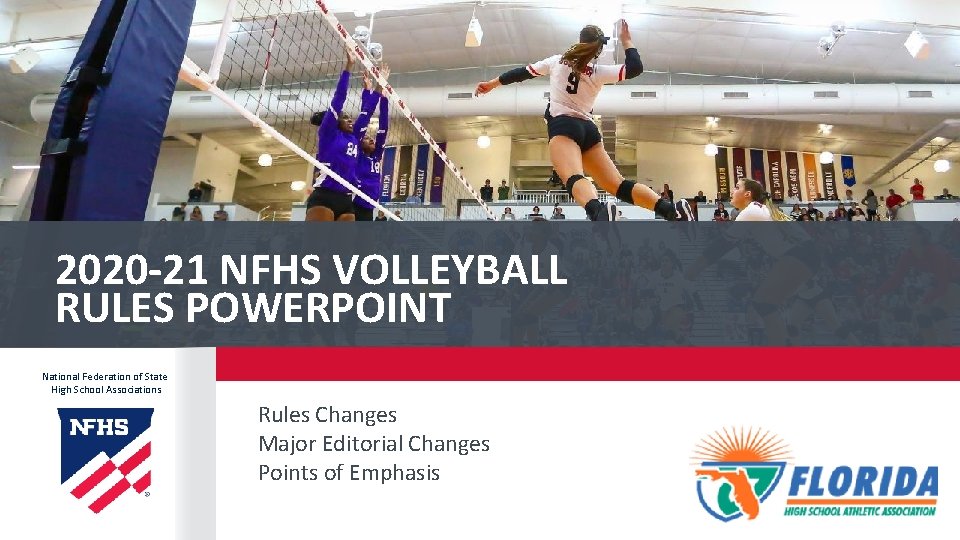 2020 -21 NFHS VOLLEYBALL RULES POWERPOINT National Federation of State High School Associations Rules