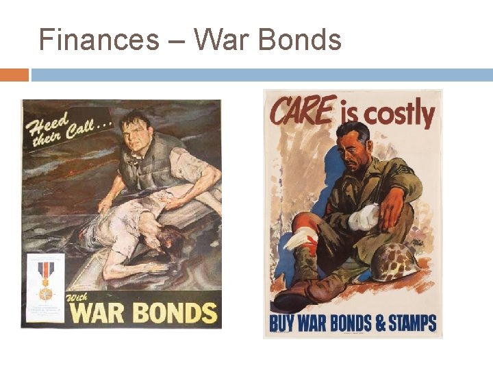 Finances – War Bonds 