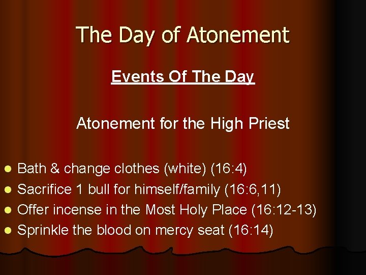 The Day of Atonement Events Of The Day Atonement for the High Priest Bath