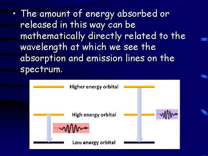  • The amount of energy absorbed or released in this way can be