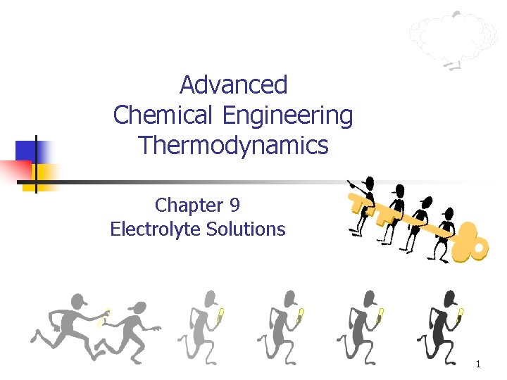 Advanced Chemical Engineering Thermodynamics Chapter 9 Electrolyte Solutions 1 