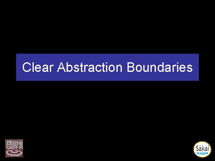 Clear Abstraction Boundaries Clear Abstraction Boundaries